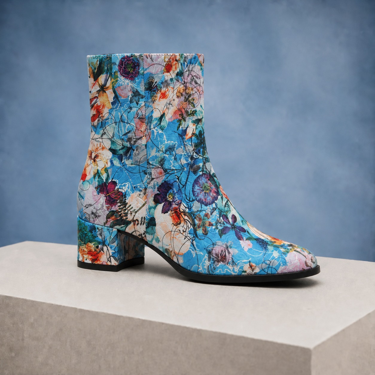 Azure Bloom Lady Boot Lureaux - Handgemaakte Nette Schoenen Voor Heren