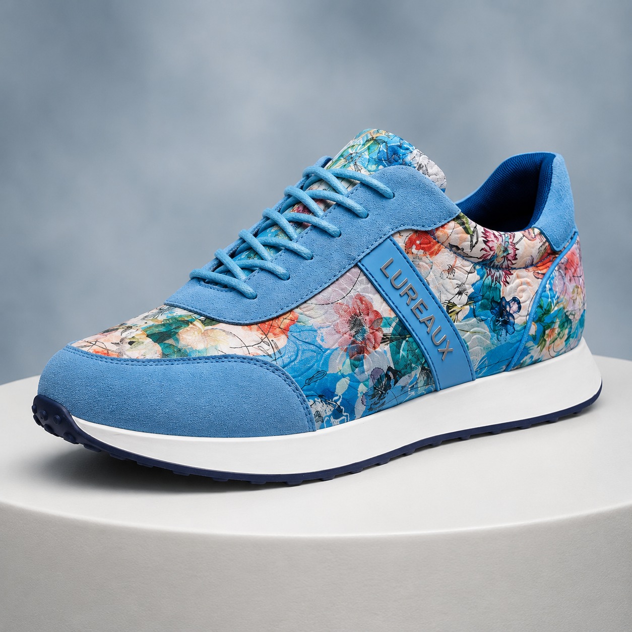 Azure Bloom Runner Lureaux - Handgemaakte Nette Schoenen Voor Heren