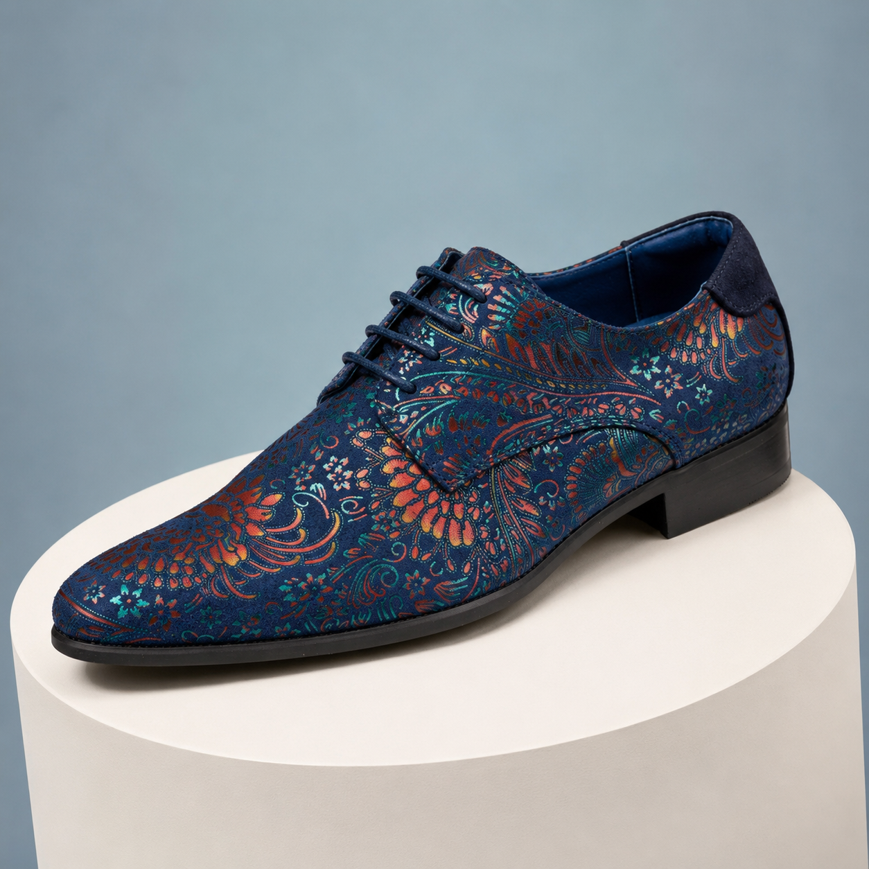 Blue Desert Lotus Lureaux - Handgemaakte Nette Schoenen Voor Heren