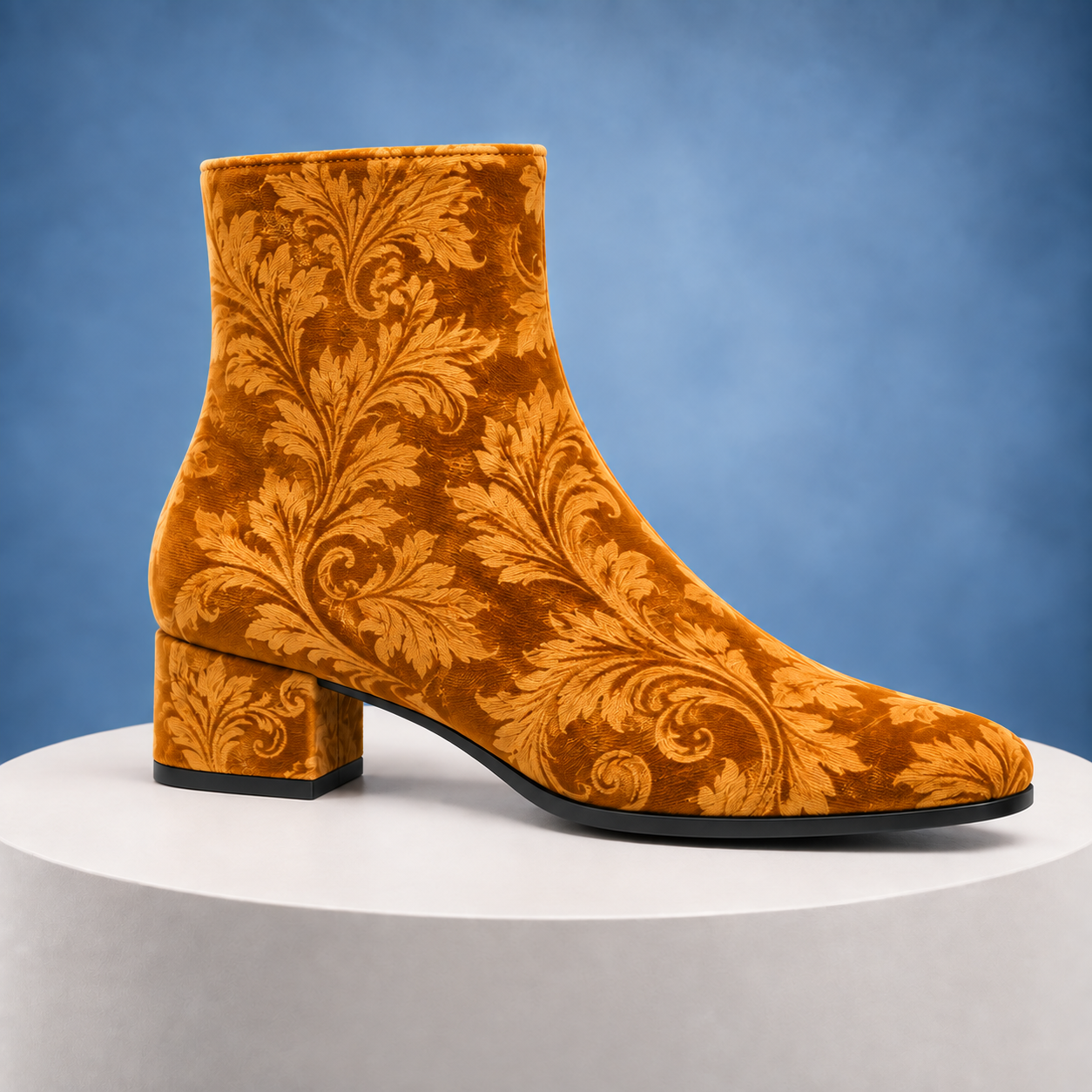 Golden Velvet Paisley Lady Boot - PRE ORDER - Lureaux - Nette Kleurrijke Schoenen Met - Of Zonder - Print - Heren