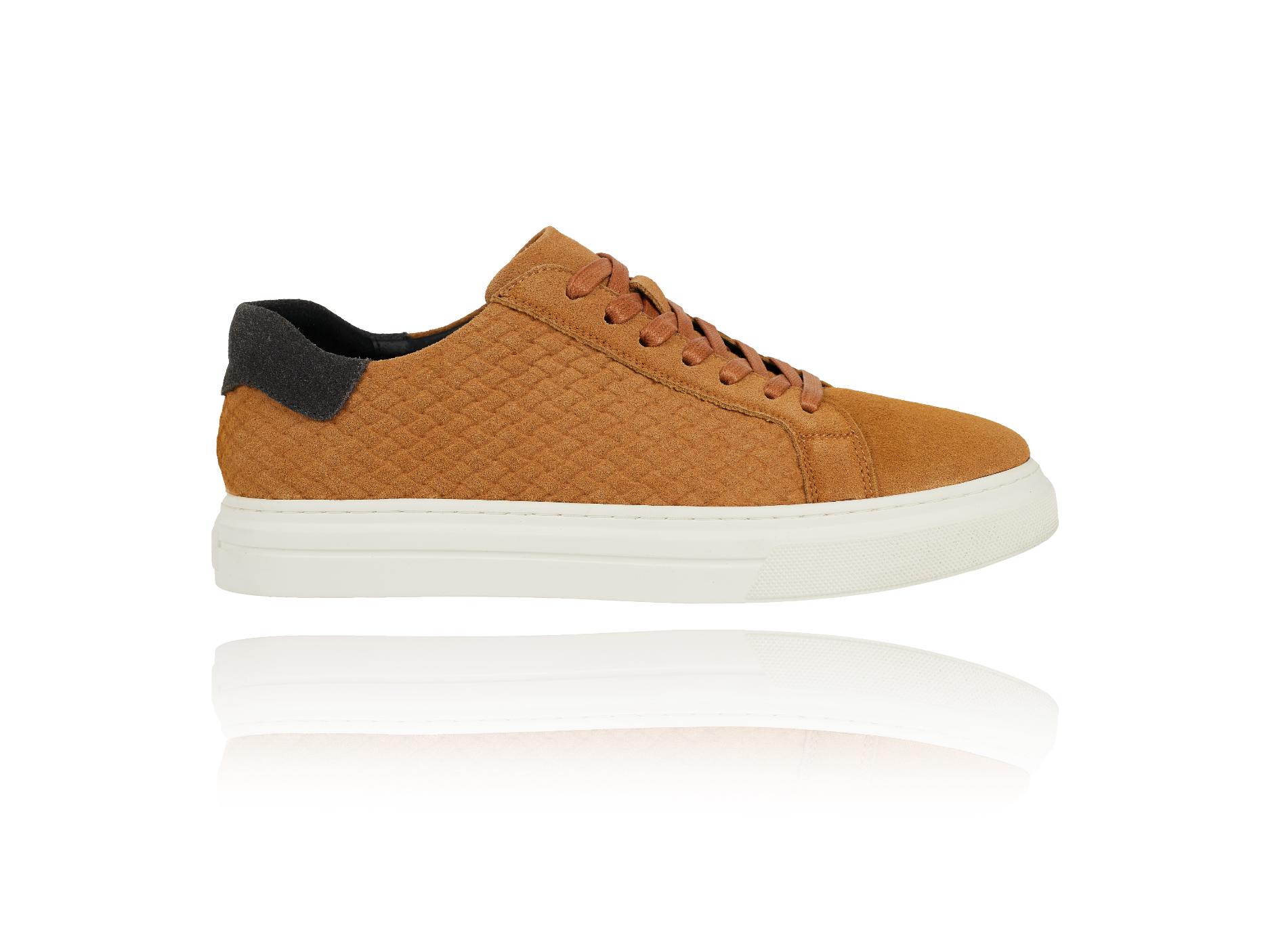 Lureaux Cognac Essential Sneakers  - Handgemaakte Nette Schoenen Voor Heren