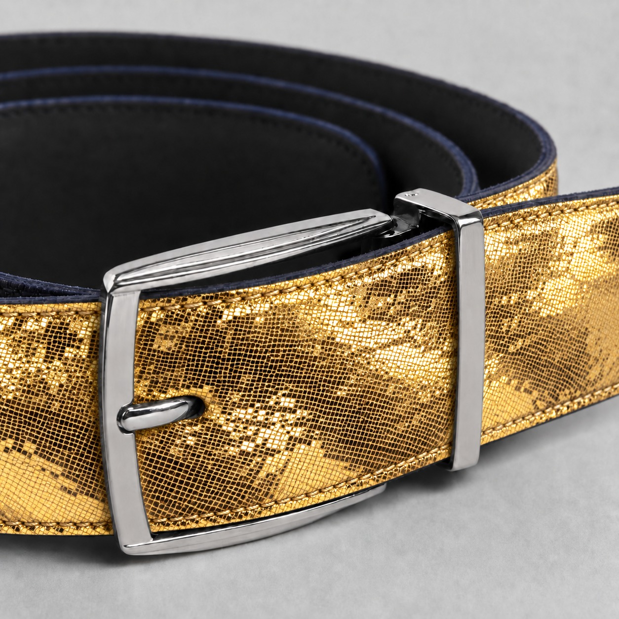 Lureaux Disco Gold (Riem) - MADE-TO-ORDER  - Nette Riemen Voor Heren