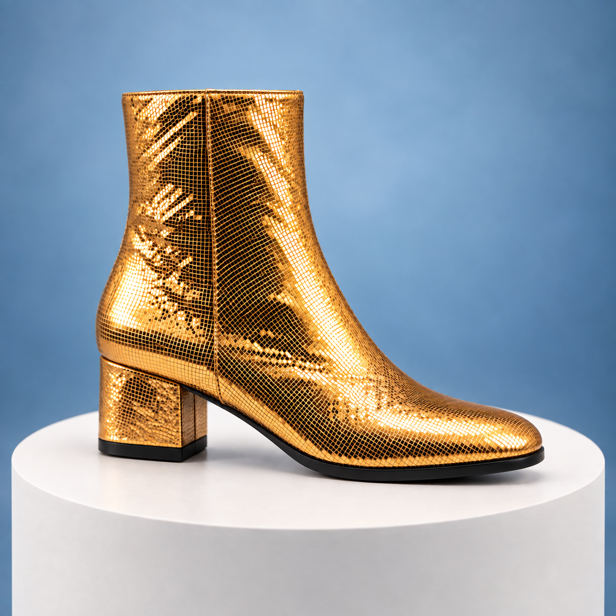 Disco Gold Lady Boots - MADE-TO-ORDER Lureaux - Handgemaakte Nette Schoenen Voor Heren