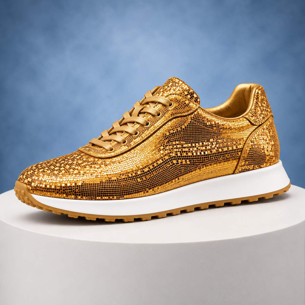 Disco Gold Runners - MADE-TO-ORDER Lureaux - Handgemaakte Nette Schoenen Voor Heren