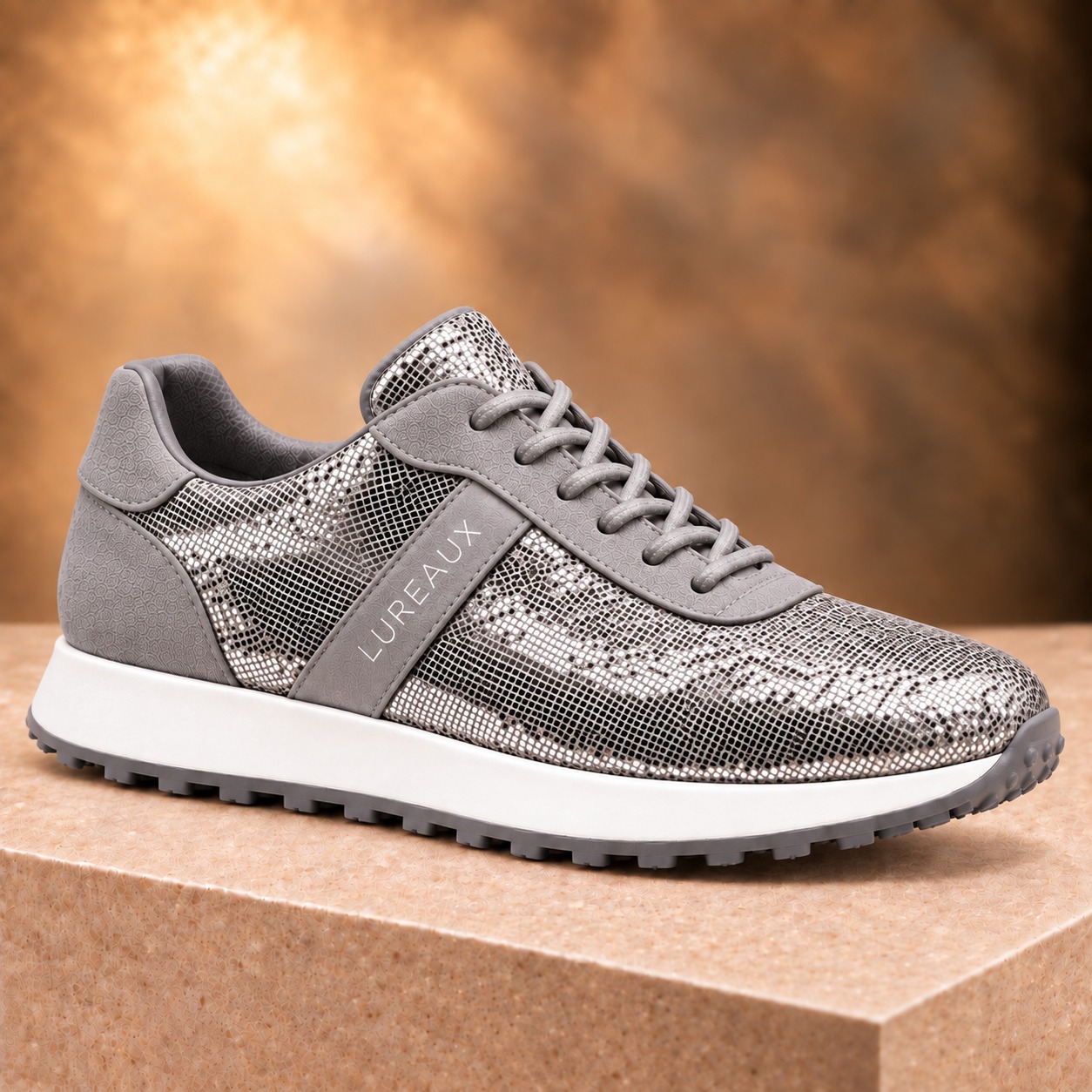 Disco Silver Runners - MADE-TO-ORDER - Lureaux - Nette Kleurrijke Schoenen Met - Of Zonder - Print - Heren