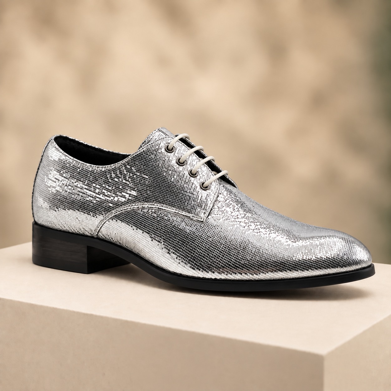 Disco Silver - MADE-TO-ORDER - Lureaux - Nette Kleurrijke Schoenen Met - Of Zonder - Print - Heren