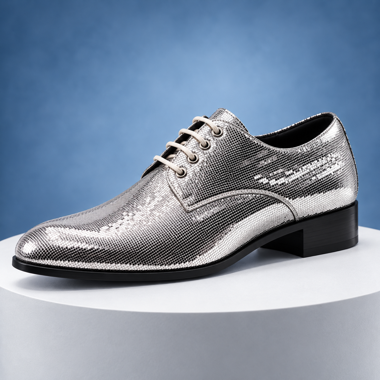 Disco Silver - MADE-TO-ORDER Lureaux - Handgemaakte Nette Schoenen Voor Heren