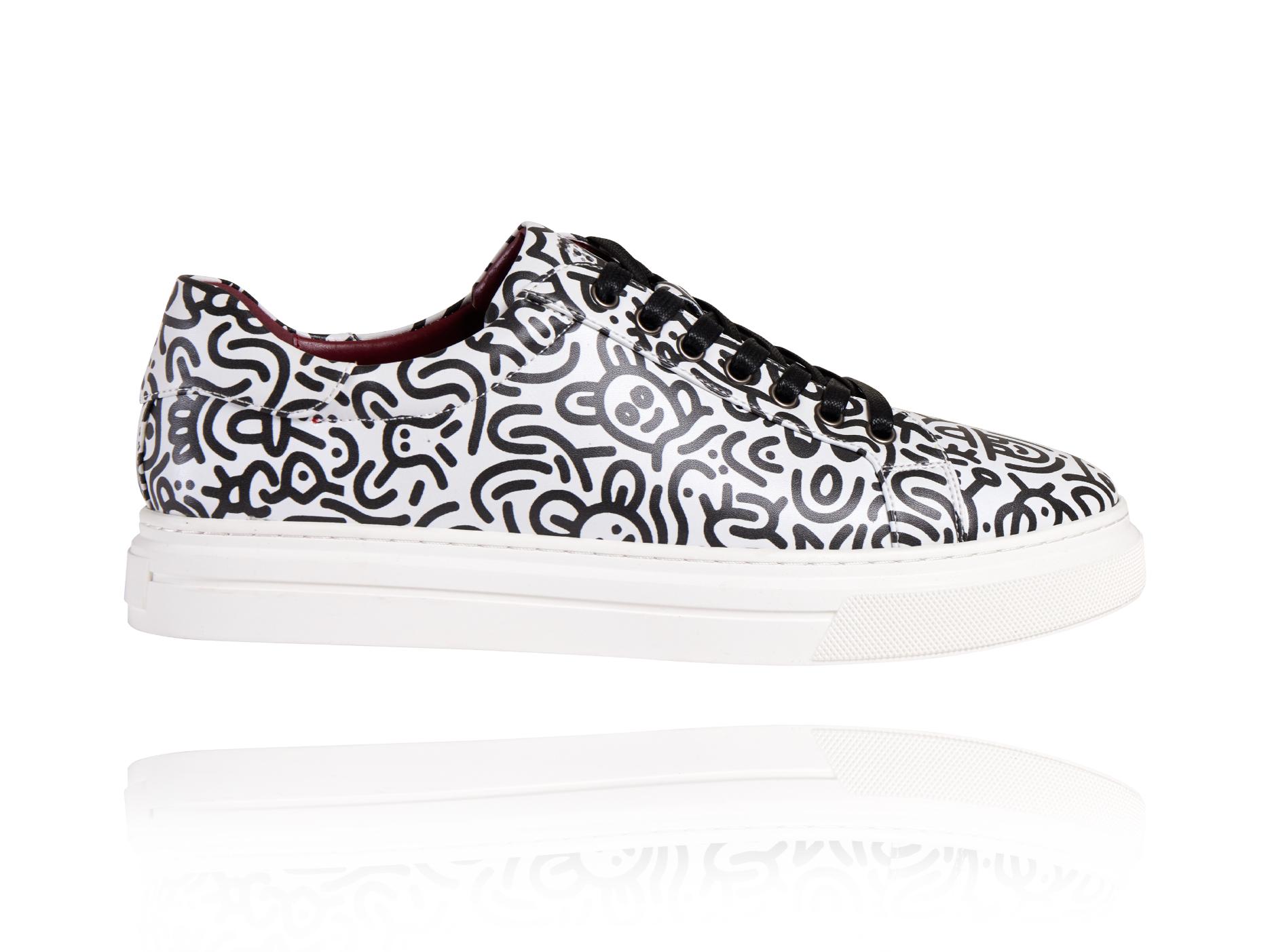 Doodle Arty Sneakers Lureaux - Handgemaakte Nette Schoenen Voor Heren