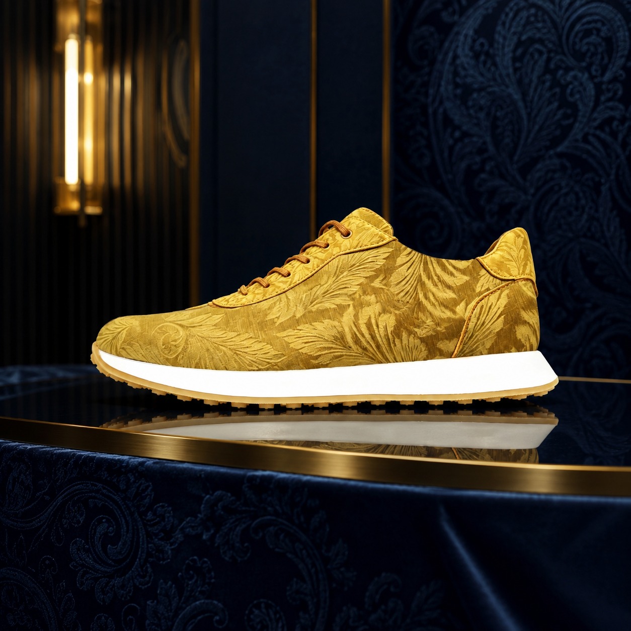 Golden Velvet Paisley Runners - Lureaux - Schöne Bunte Schuhe - Einzigartiger Druck - Herren