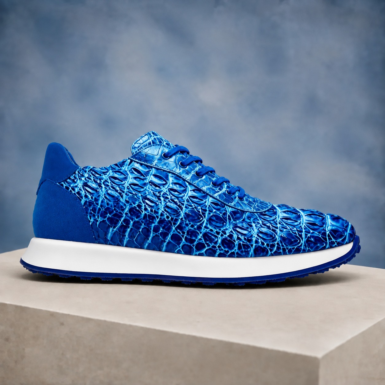 Iron Scale Blue Runners Lureaux - Handgemaakte Nette Schoenen Voor Heren
