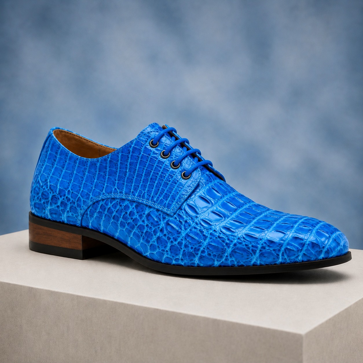 Iron Scale Blue Lureaux - Handgemaakte Nette Schoenen Voor Heren