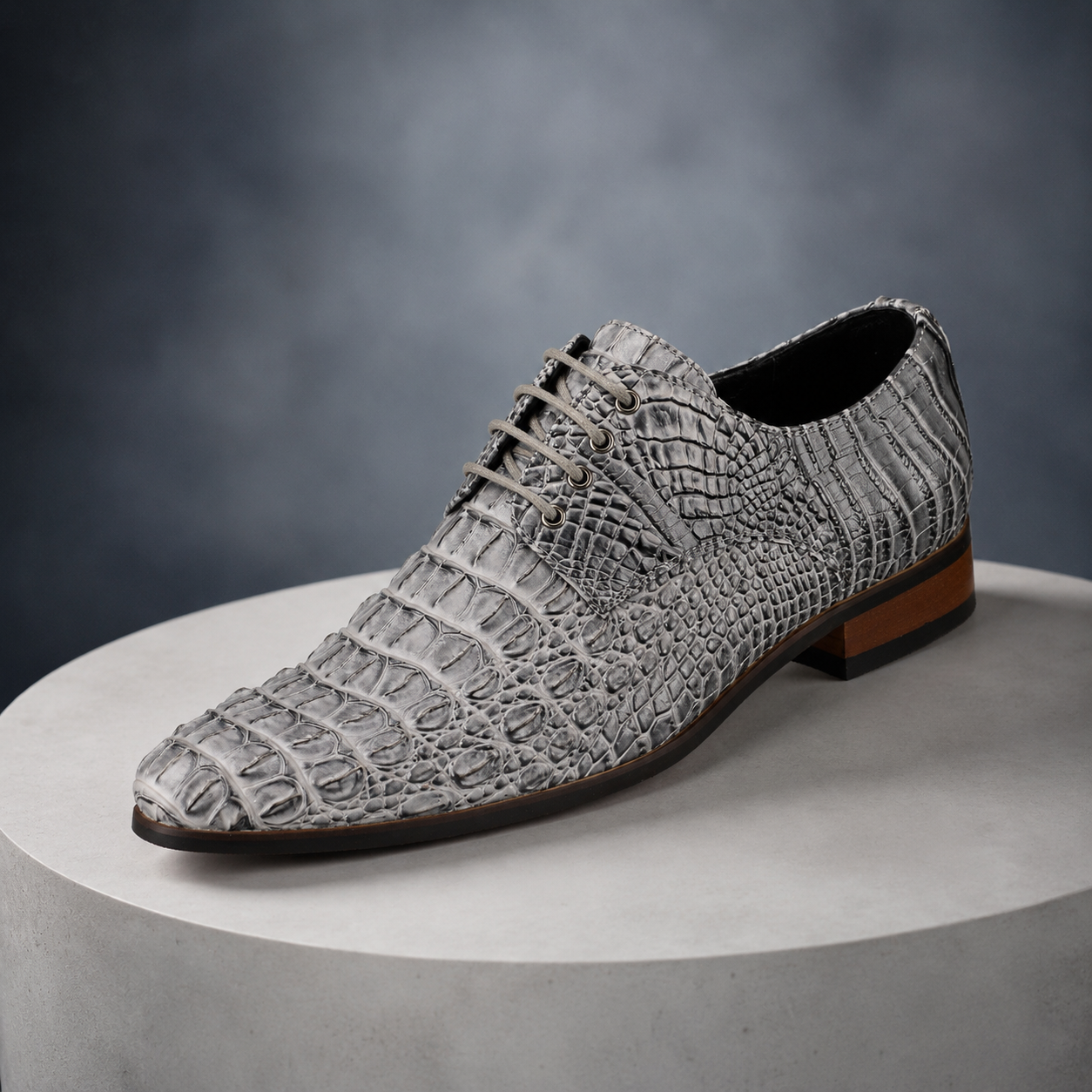 Iron Scale Grey Lureaux - Handgemaakte Nette Schoenen Voor Heren