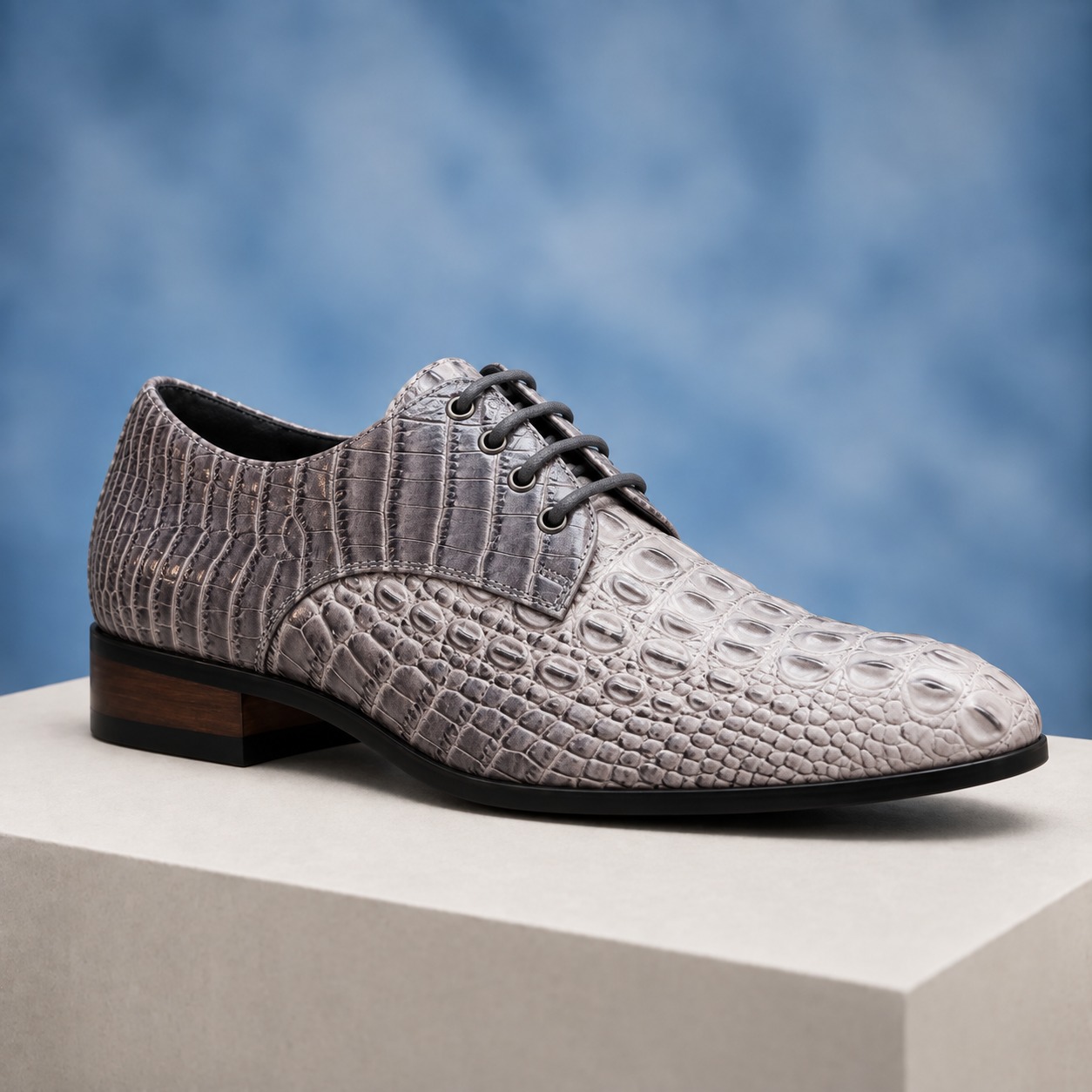 Iron Scale Grey Lureaux - Handgemaakte Nette Schoenen Voor Heren