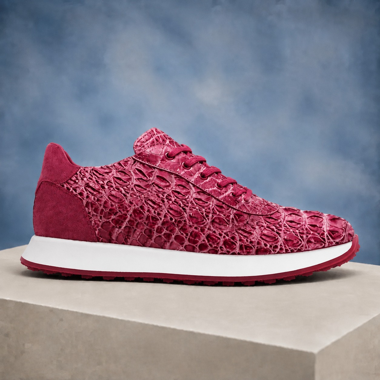 Iron Scale Pink Runners Lureaux - Handgemaakte Nette Schoenen Voor Heren