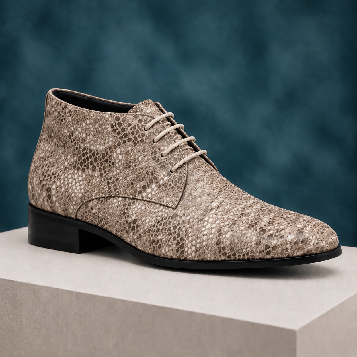 Ivory Python High Lureaux - Handgemaakte Nette Schoenen Voor Heren
