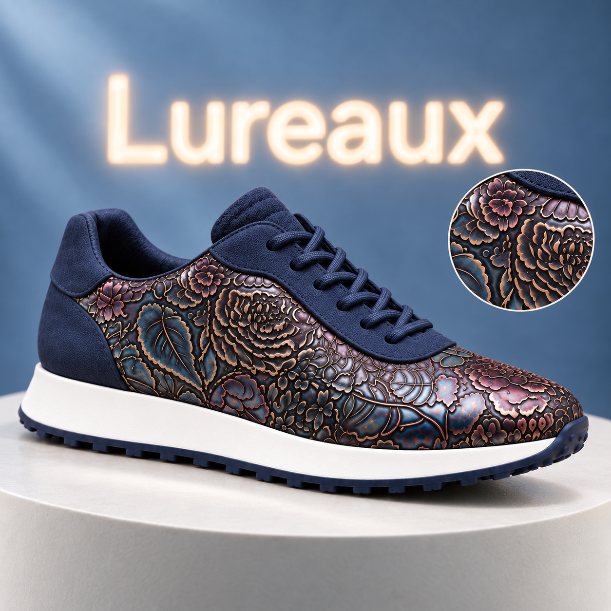 Midnight Botanica Runners - MADE-TO-ORDER Lureaux - Handgemaakte Nette Schoenen Voor Heren