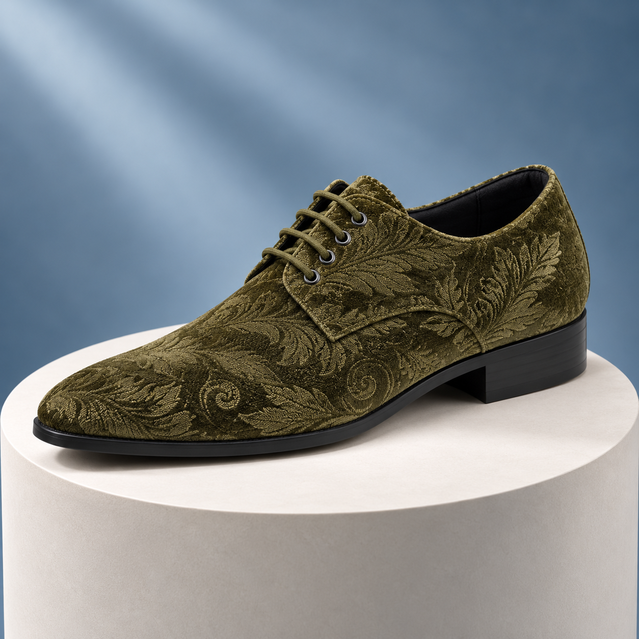 Moss Velvet Paisley - PRE-ORDER - Lureaux - Nette Kleurrijke Schoenen Met - Of Zonder - Print - Heren
