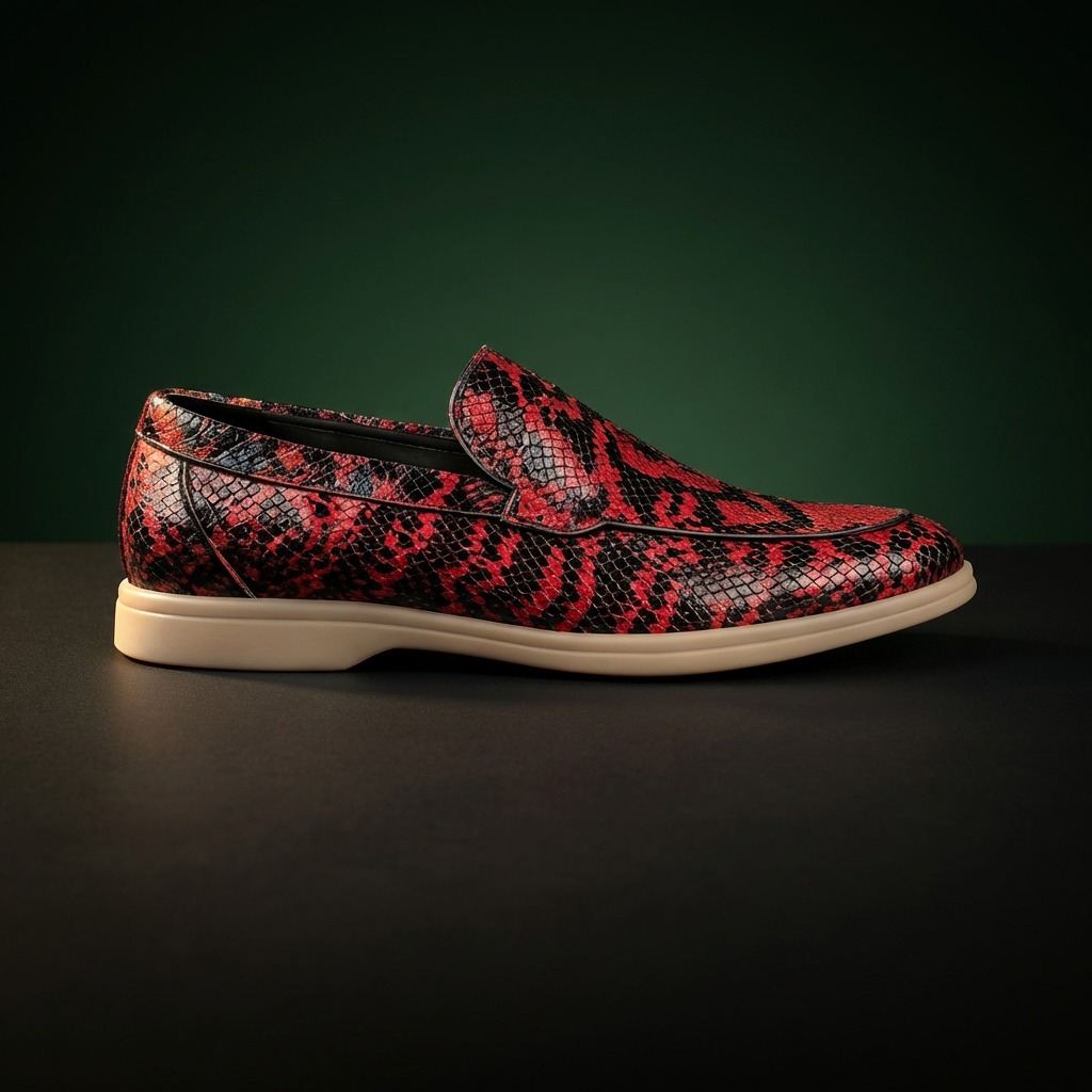 Python Flame Loafer Lureaux - Handgemaakte Nette Schoenen Voor Heren