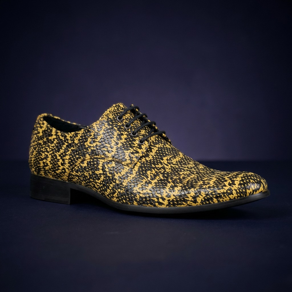 Python Yellow Lureaux - Handgemaakte Nette Schoenen Voor Heren