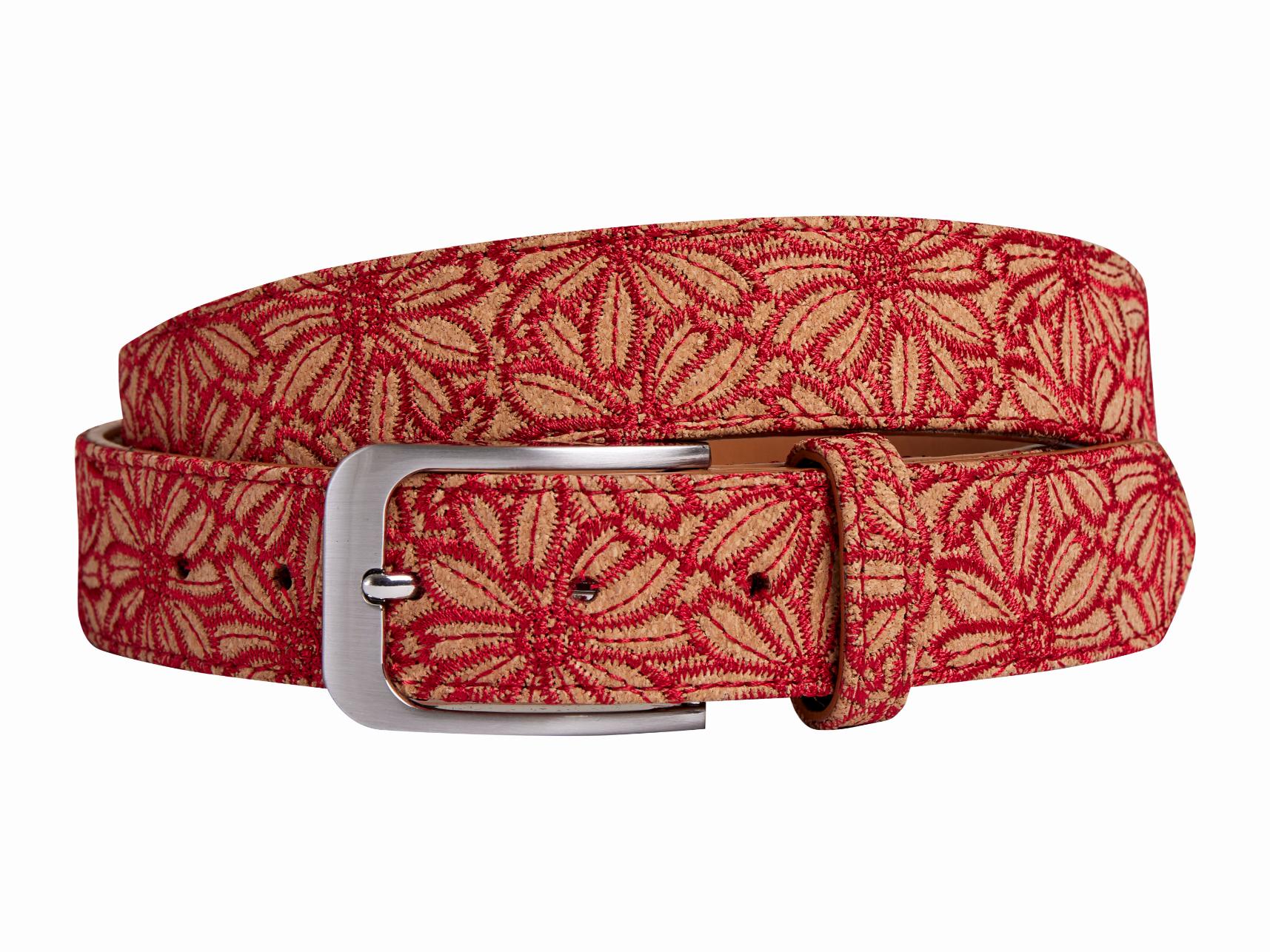 Red Cork Flower (Riem) Lureaux - Nette Riemen Voor Heren