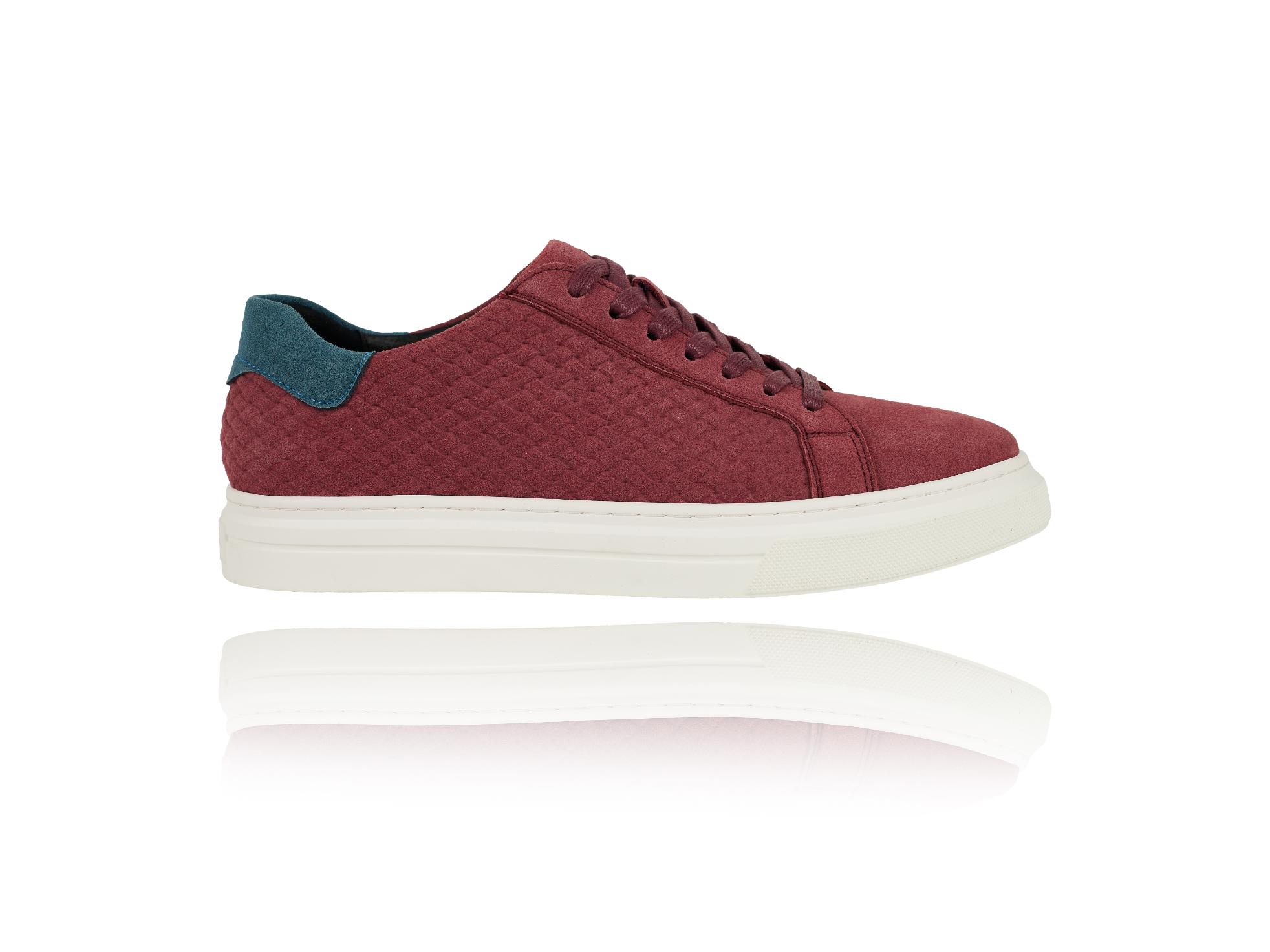 Lureaux Red Essential Sneakers  - Handgemaakte Nette Schoenen Voor Heren