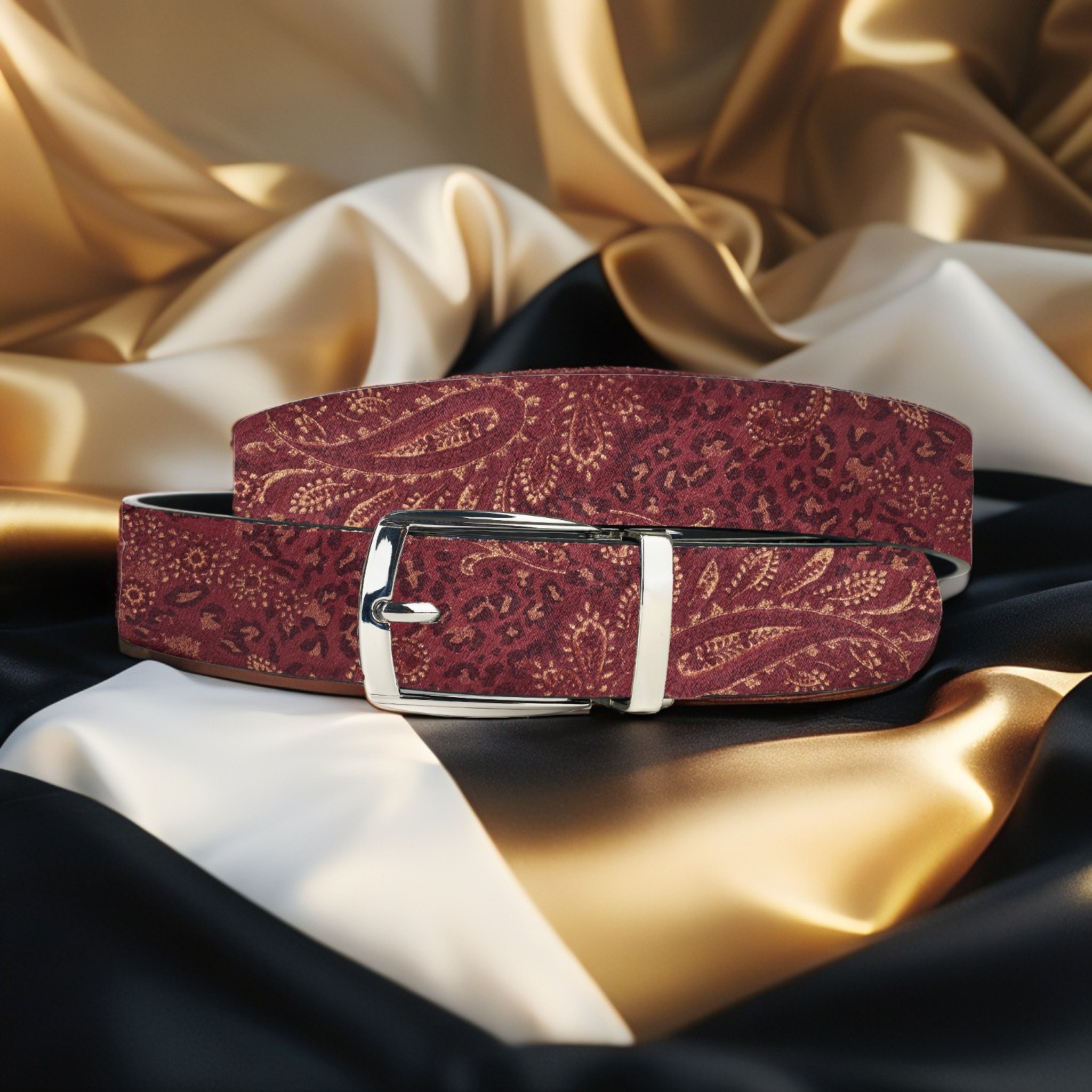 Red Paisley Panther (Riem) Lureaux - Nette Riemen Voor Heren