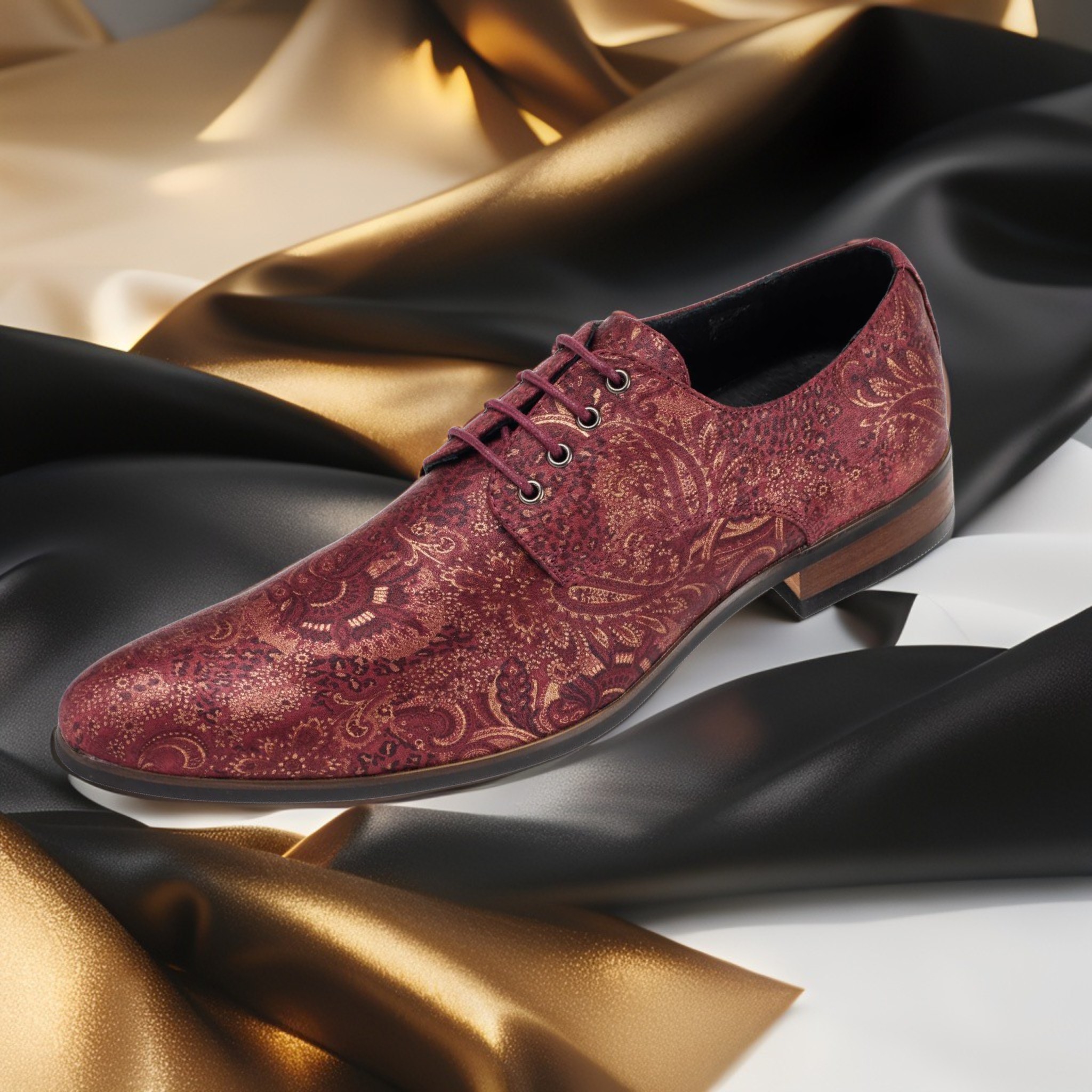 Red Paisley Panther Lureaux - Handgemaakte Nette Schoenen Voor Heren