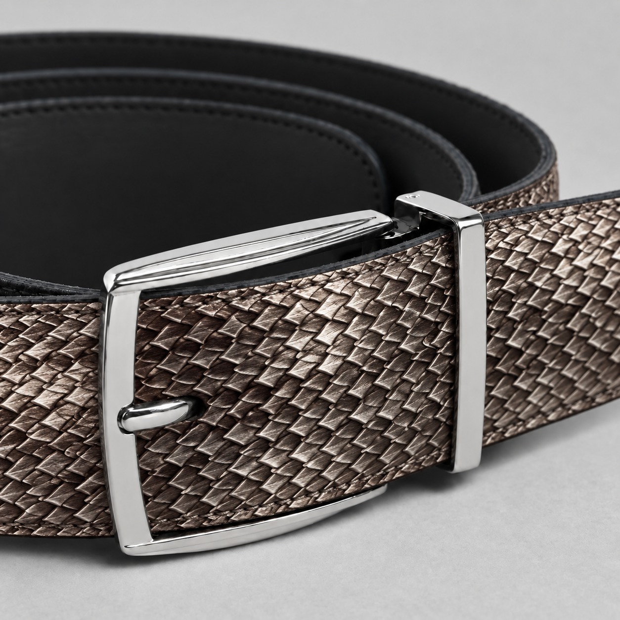 Lureaux Serpento Grey (Riem) - PRE-ORDER  - Nette Riemen Voor Heren