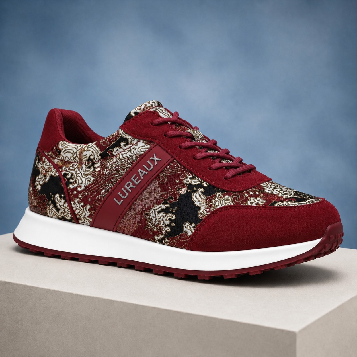 Silent Red Tsunami Runners Lureaux - Handgemaakte Nette Schoenen Voor Heren