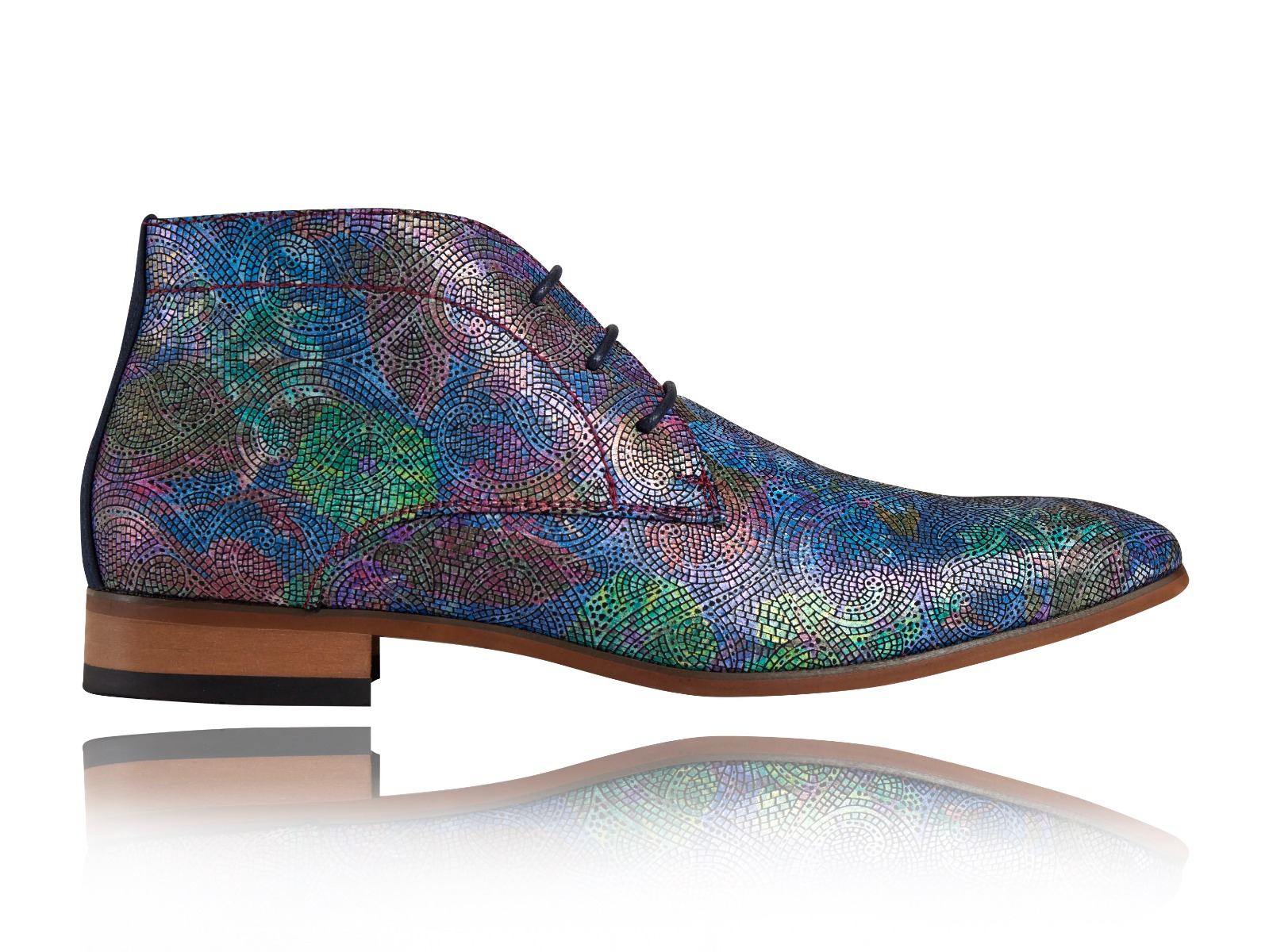 Colorful Wizard - Maat 44 - Lureaux - Kleurrijke Schoenen Voor Heren - Veterschoenen Met Print