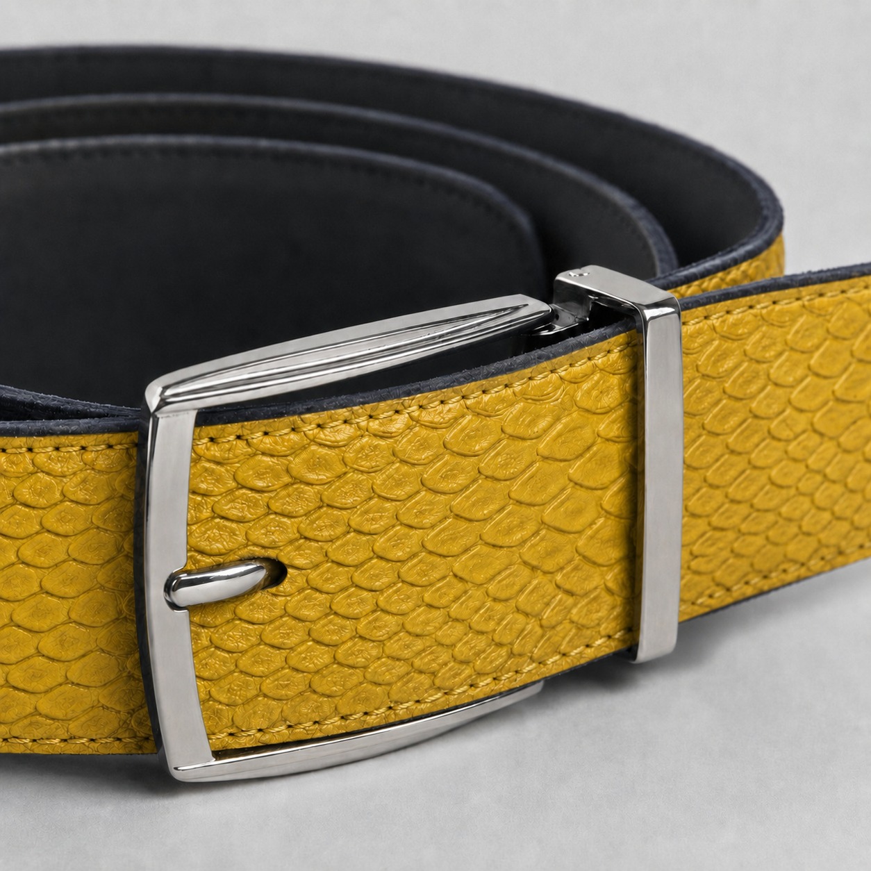 Yellow Serpent (Riem) - MADE-TO-ORDER Lureaux - Nette Riemen Voor Heren