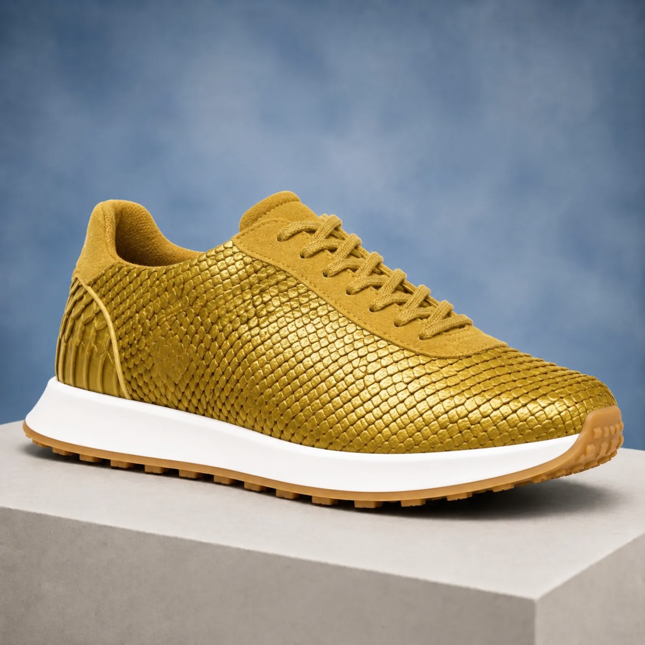 Yellow Serpent Runners - MADE-TO-ORDER Lureaux - Handgemaakte Nette Schoenen Voor Heren