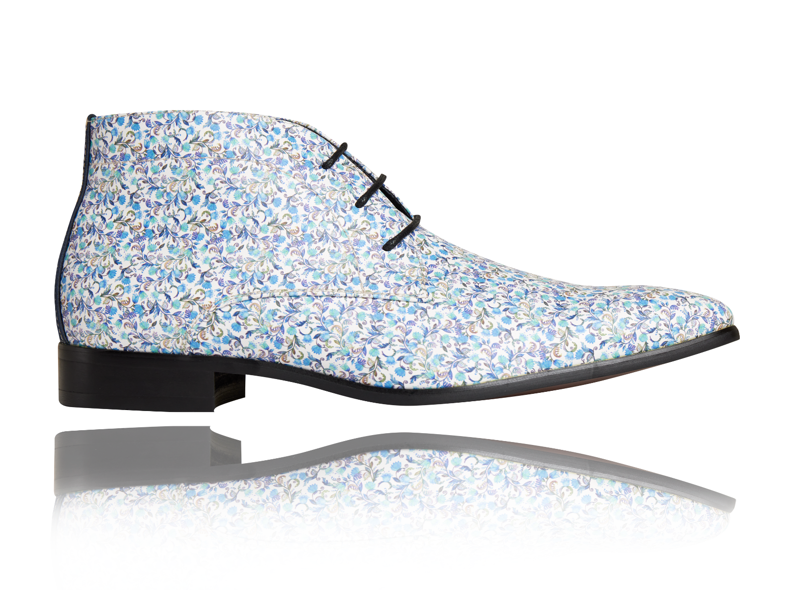 Bluasis High - Maat 45 - Lureaux - Kleurrijke Schoenen Voor Heren - Veterschoenen Met Print