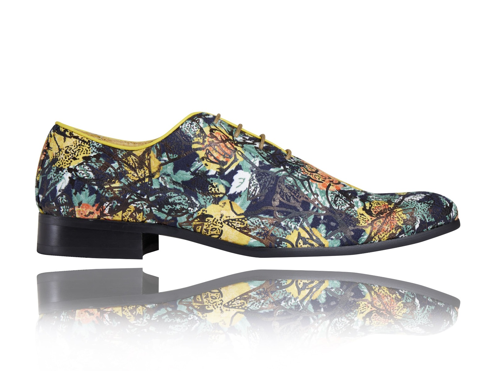 Bloome - Maat 45 - Lureaux - Kleurrijke Schoenen Voor Heren - Veterschoenen Met Print
