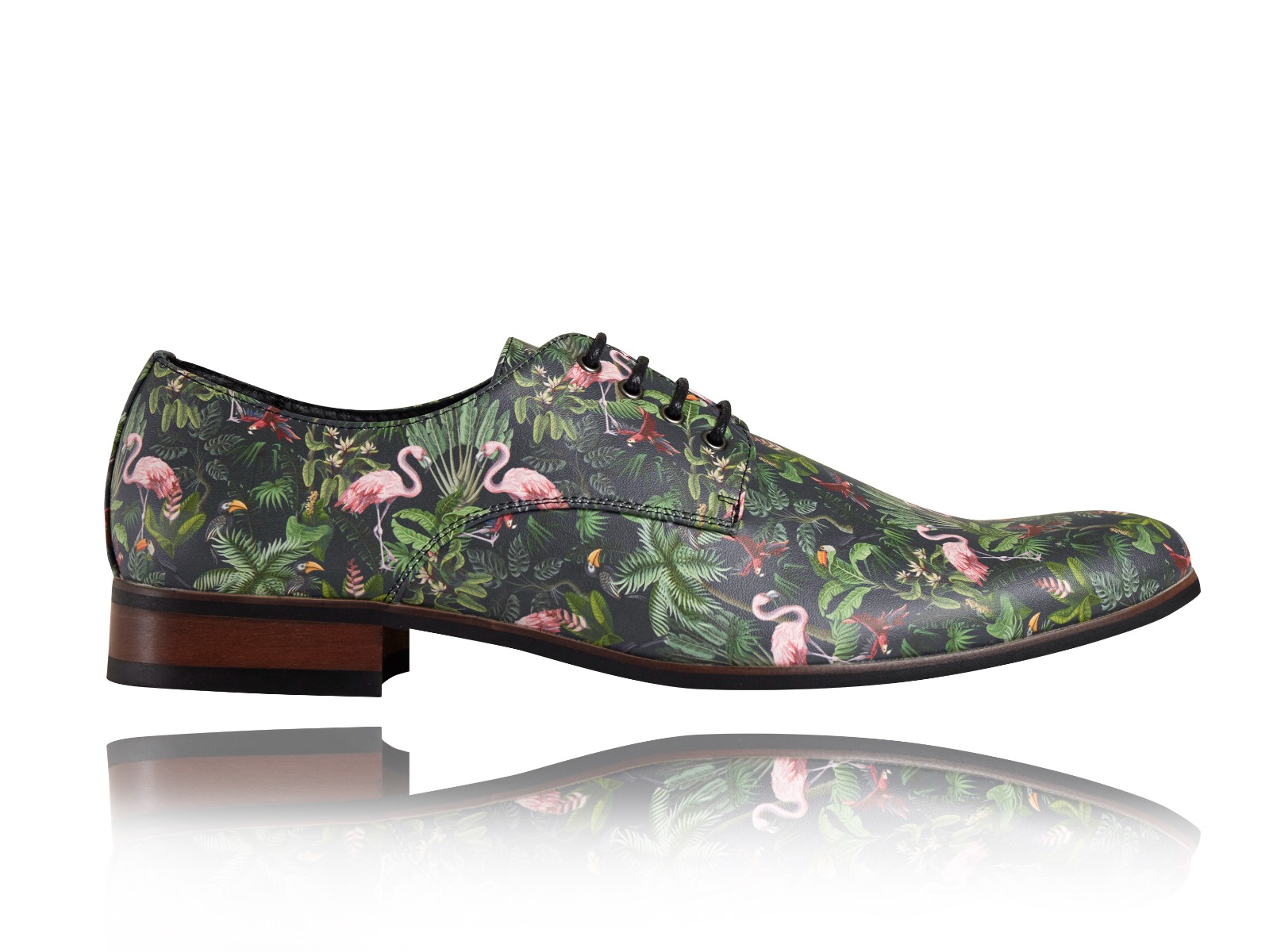 Wild Jungle - Maat 45 - Lureaux - Kleurrijke Schoenen Voor Heren - Veterschoenen Met Print